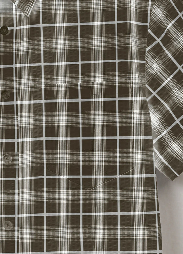 Men's Lightweight Air-Flow Seersucker Short Sleeve Shirt