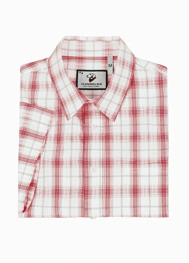 Men's Lightweight Air-Flow Seersucker Short Sleeve Shirt