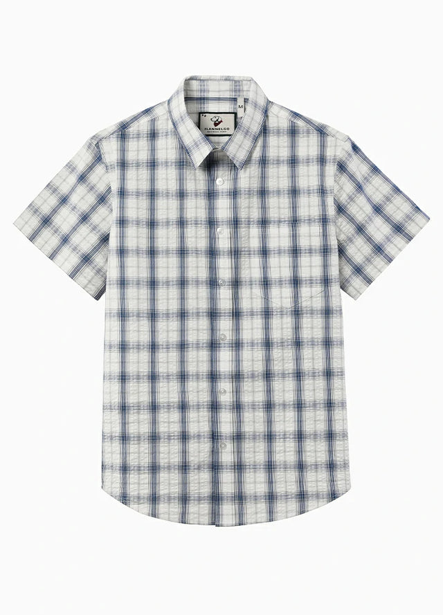 Men's Lightweight Air-Flow Seersucker Short Sleeve Shirt