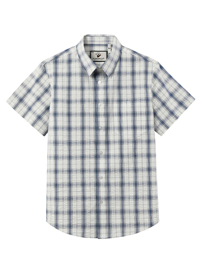 Men's Lightweight Air-Flow Seersucker Short Sleeve Shirt