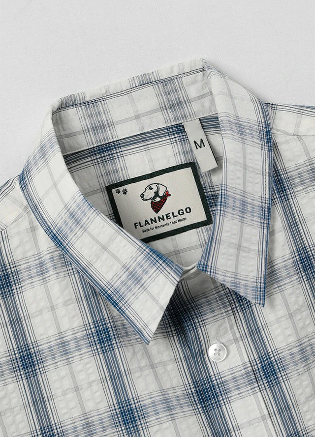 Men's Lightweight Air-Flow Seersucker Short Sleeve Shirt