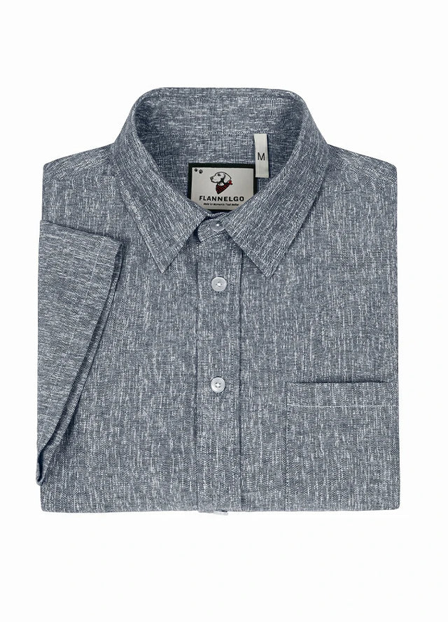 Men's Urban Linen Cotton Short Sleeve Shirt