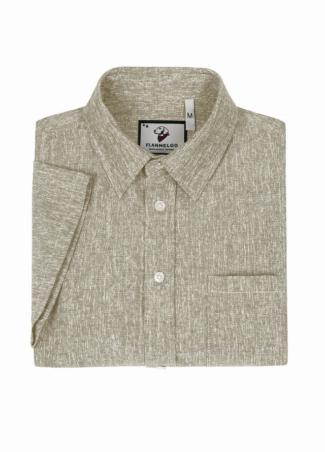 Men's Urban Linen Cotton Short Sleeve Shirt