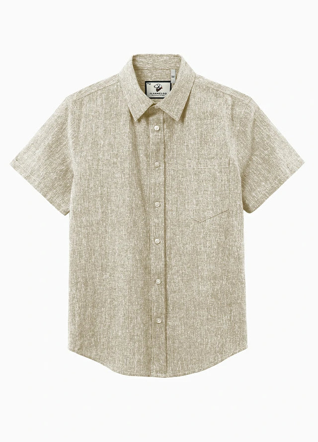 Men's Urban Linen Cotton Short Sleeve Shirt
