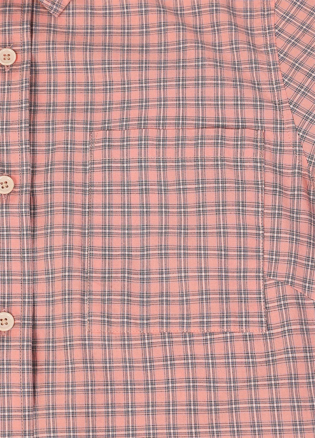 Women's Short-Sleeve Plaid Shirt