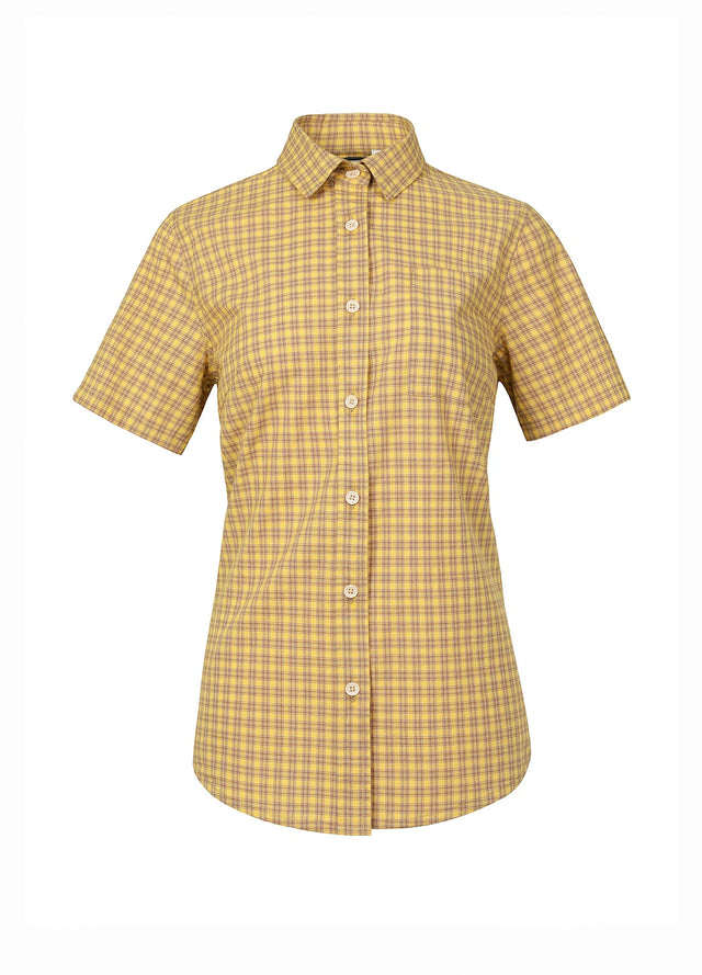 Women's Short-Sleeve Plaid Shirt