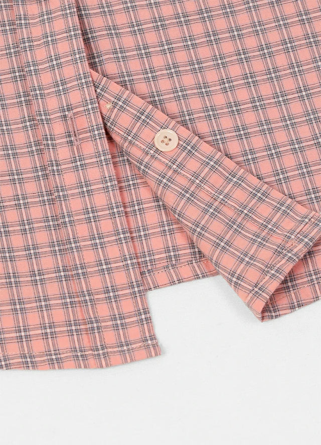 Women's Short-Sleeve Plaid Shirt