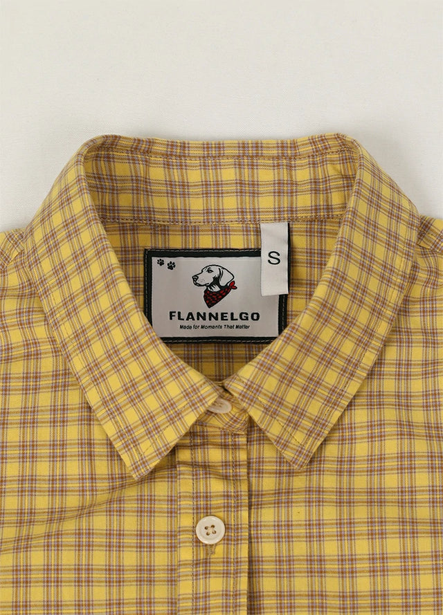 Women's Short-Sleeve Plaid Shirt