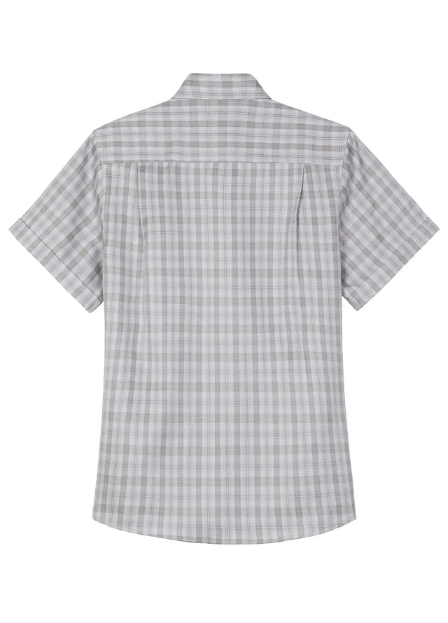 Women's Summer Nostalgia Plaid Short Sleeve Shirt