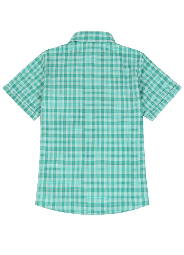 Women's Summer Nostalgia Plaid Short Sleeve Shirt