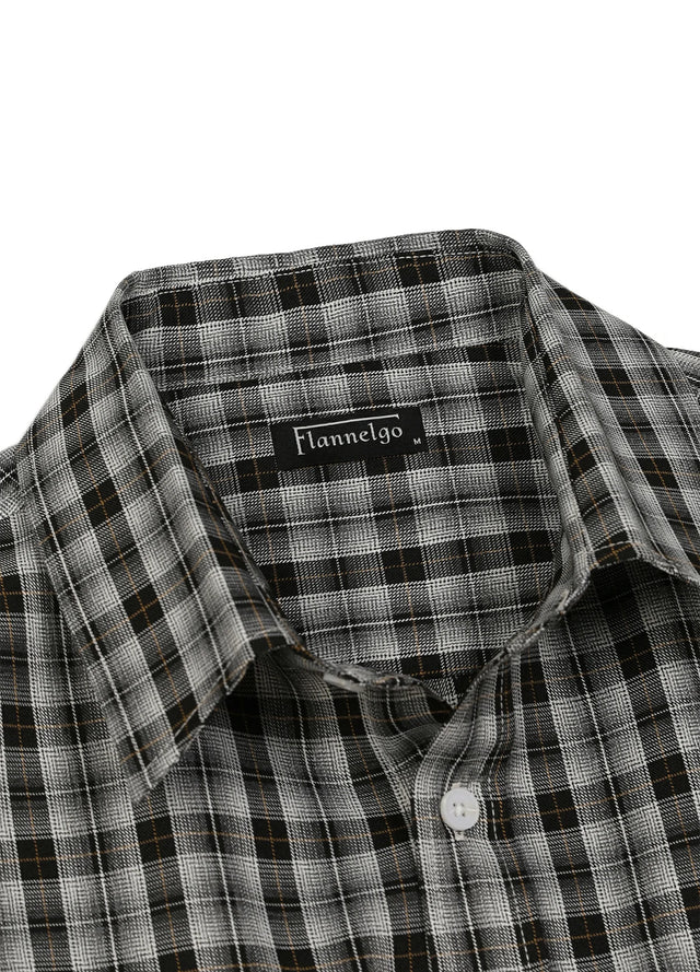 Men's Summer Nostalgia Plaid Short Sleeve Shirt