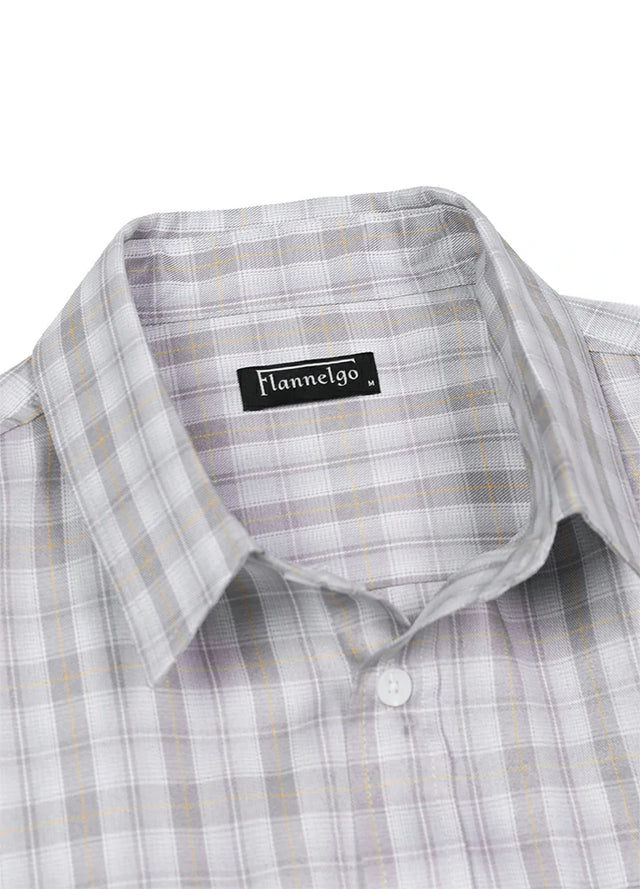 Men's Summer Nostalgia Plaid Short Sleeve Shirt