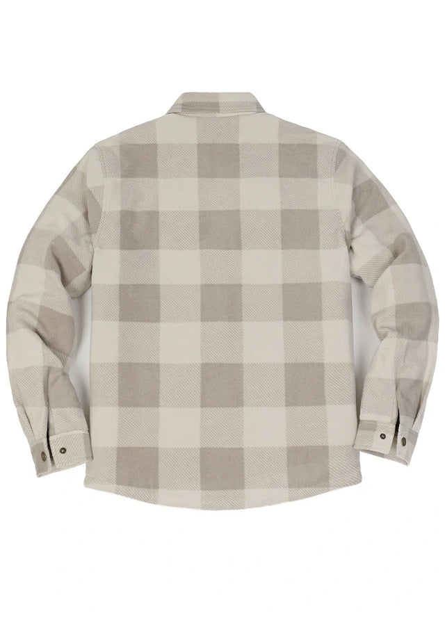 Men's Quilted Lined Snap Button Shirt Jacket