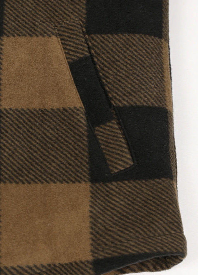 Men's Quilted Lined Snap Button Shirt Jacket