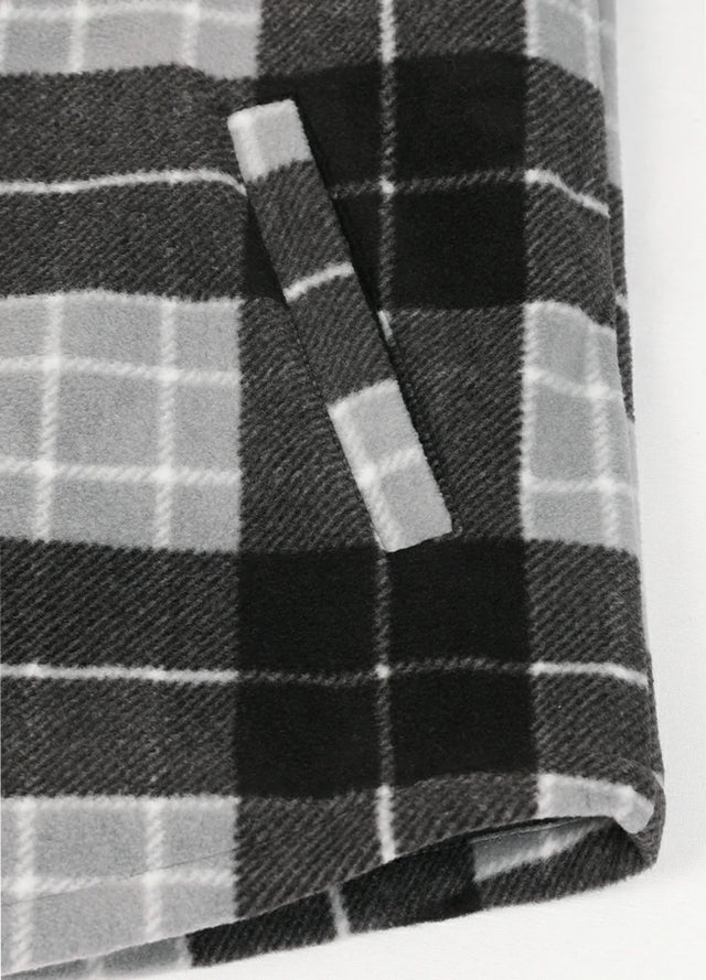 Men's Quilted Lined Snap Button Shirt Jacket