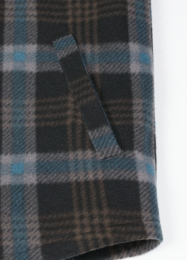 Men's Quilted Lined Snap Button Shirt Jacket