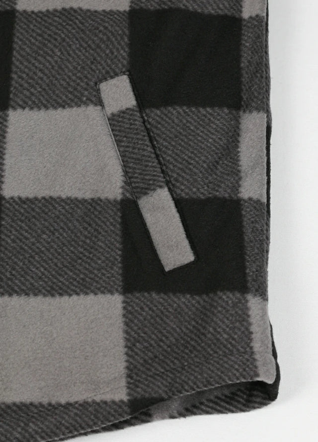 Men's Quilted Lined Snap Button Shirt Jacket