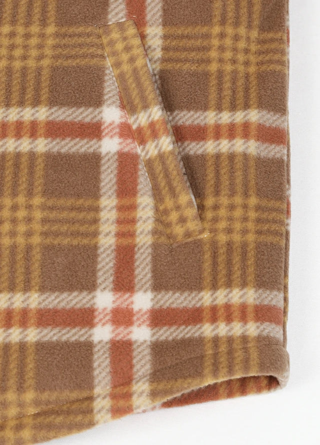 Kids Warm Quilted Lined Snap Button Shirt Jacket