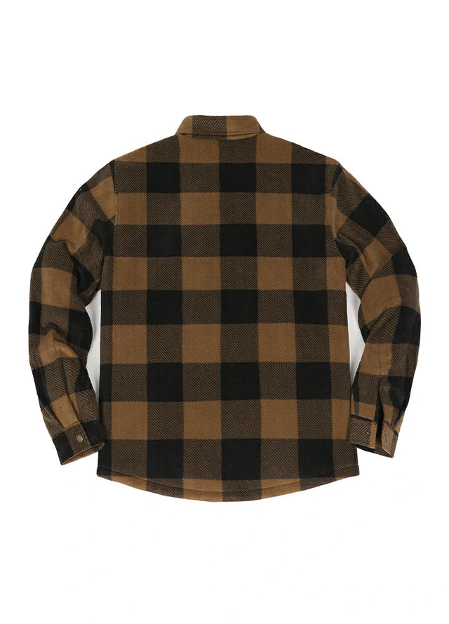 Kids Warm Quilted Lined Snap Button Shirt Jacket