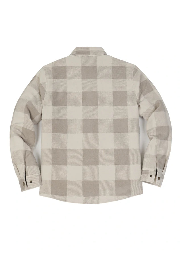 Kids Warm Quilted Lined Snap Button Shirt Jacket