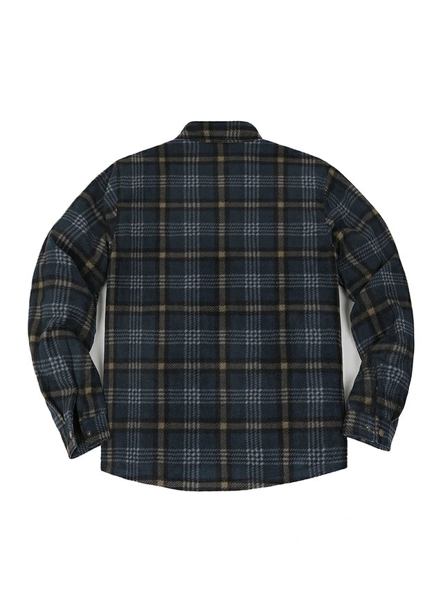 Kids Warm Quilted Lined Snap Button Shirt Jacket