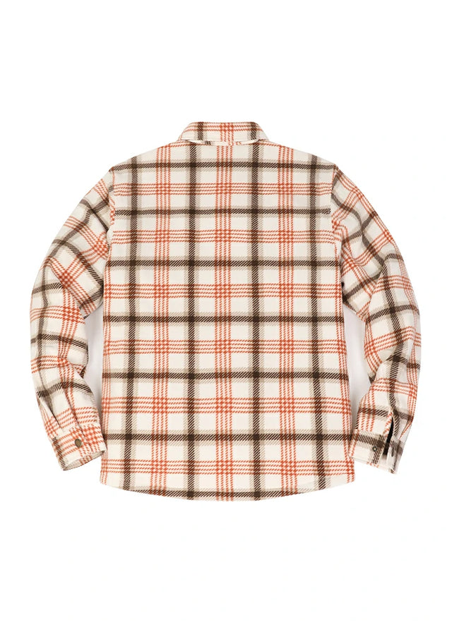 Kids Warm Quilted Lined Snap Button Shirt Jacket