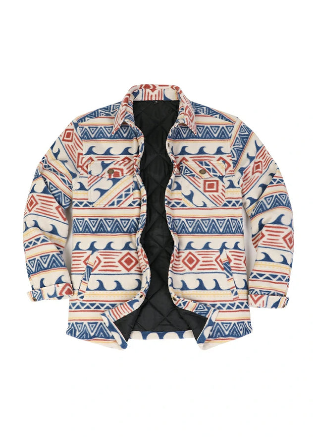 Kids Warm Quilted Lined Snap Button Shirt Jacket