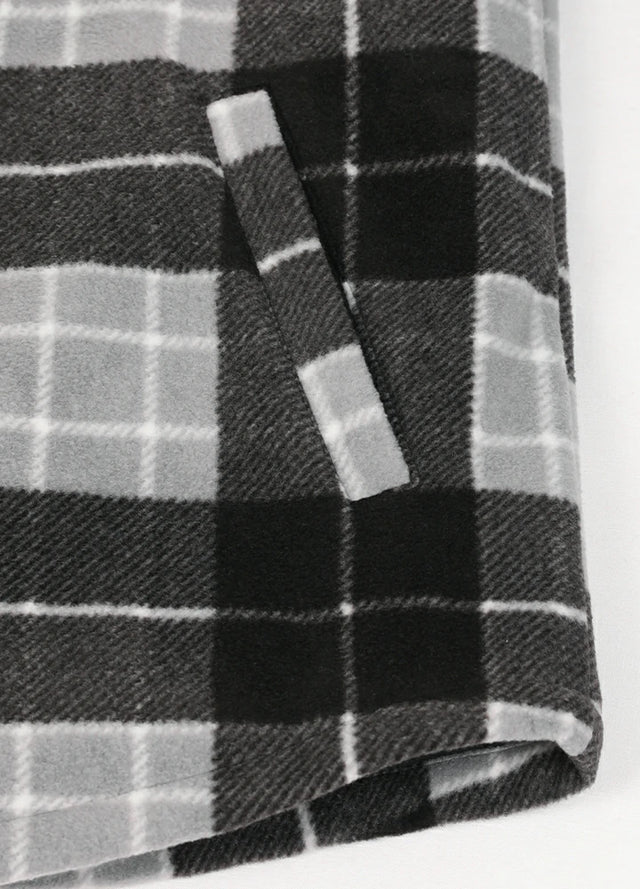 Kids Warm Quilted Lined Snap Button Shirt Jacket