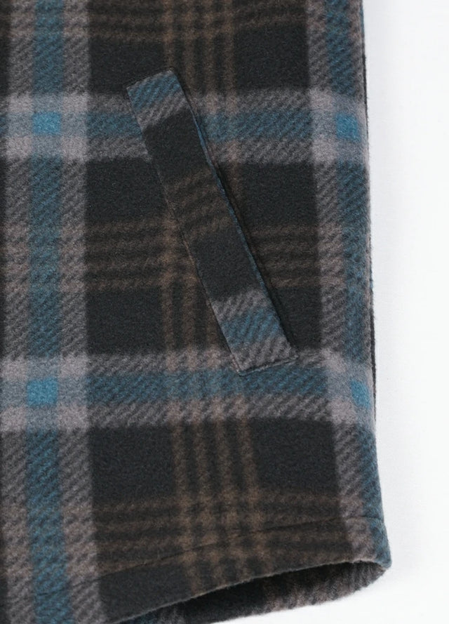 Kids Warm Quilted Lined Snap Button Shirt Jacket