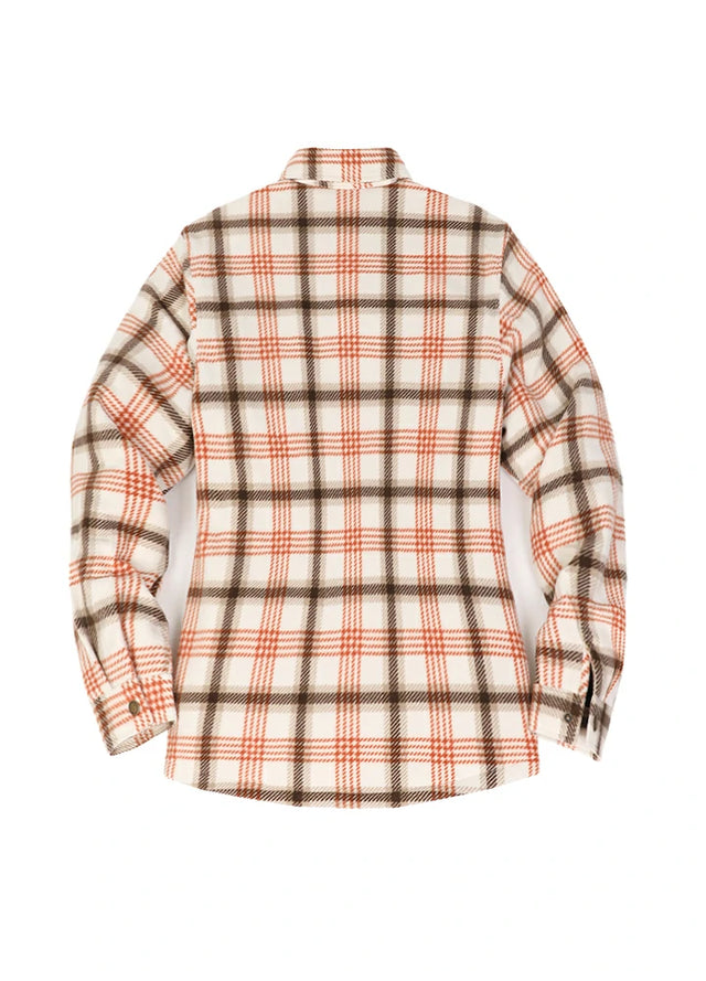 Women's Quilted Lined Snap Button Shirt Jacket