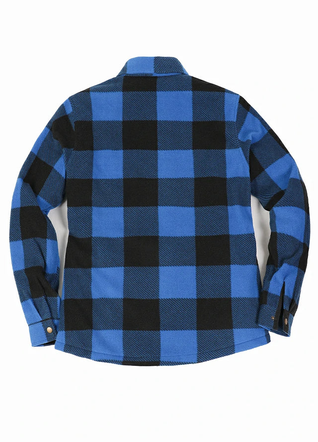 Women's Quilted Lined Snap Button Shirt Jacket