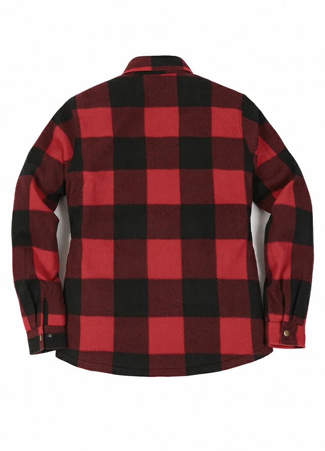 Women's Quilted Lined Snap Button Shirt Jacket