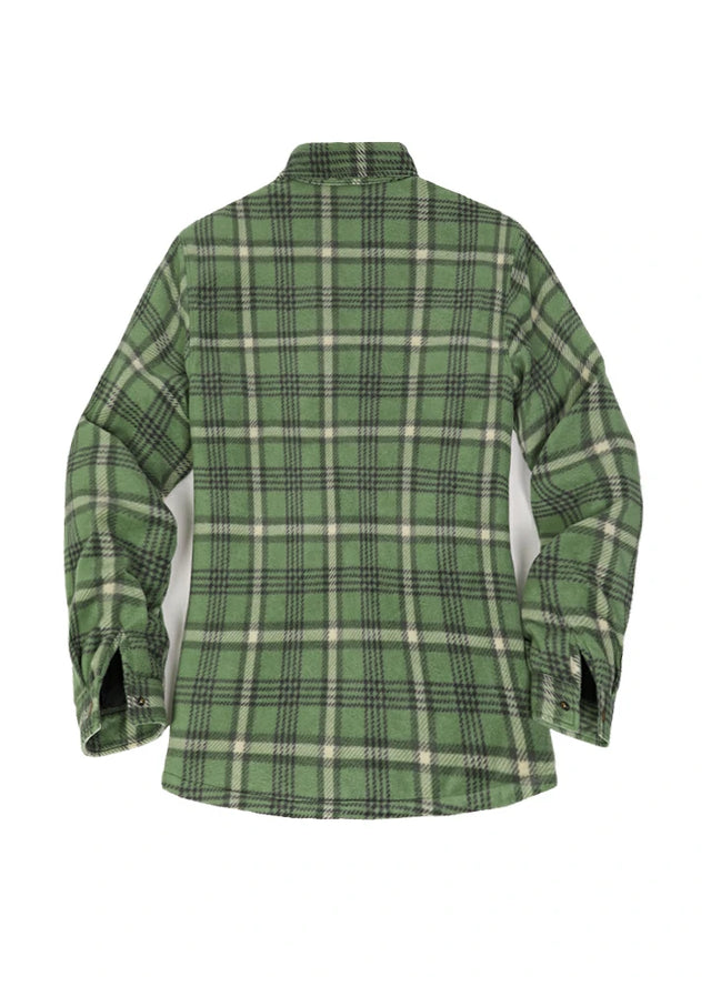 Women's Quilted Lined Snap Button Shirt Jacket