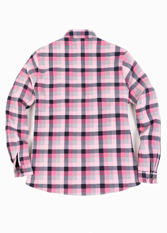 Women's Quilted Lined Snap Button Shirt Jacket