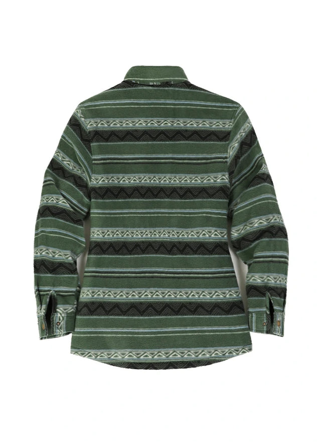 Women's Quilted Lined Snap Button Shirt Jacket