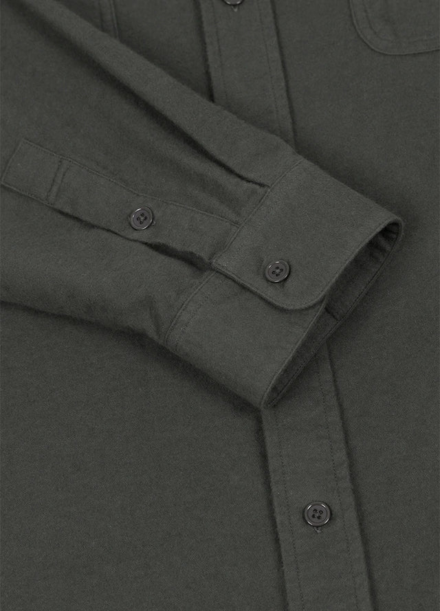 Men's Double Brushed CPO-Inspired Midweight Flannel Shirt