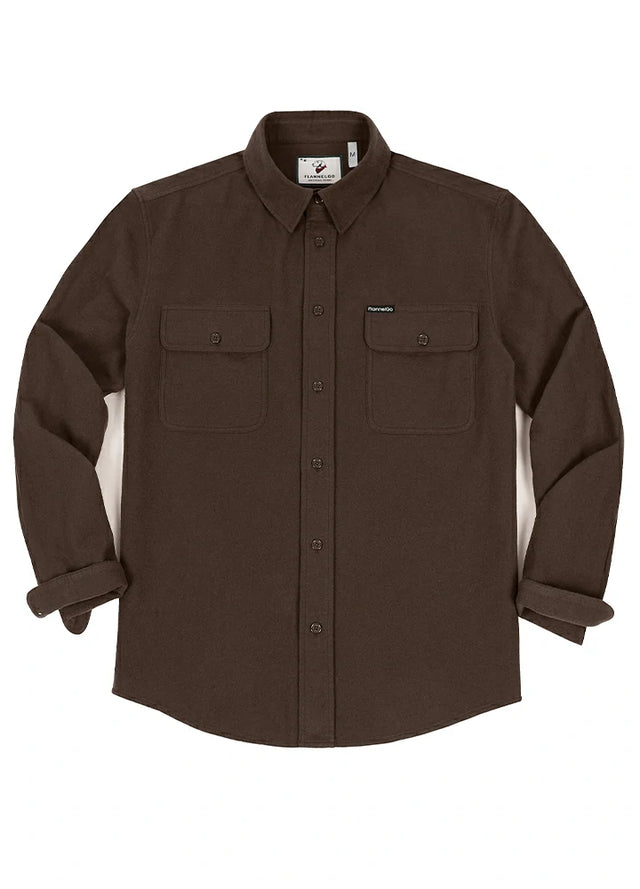 Men's Double Brushed CPO-Inspired Midweight Flannel Shirt