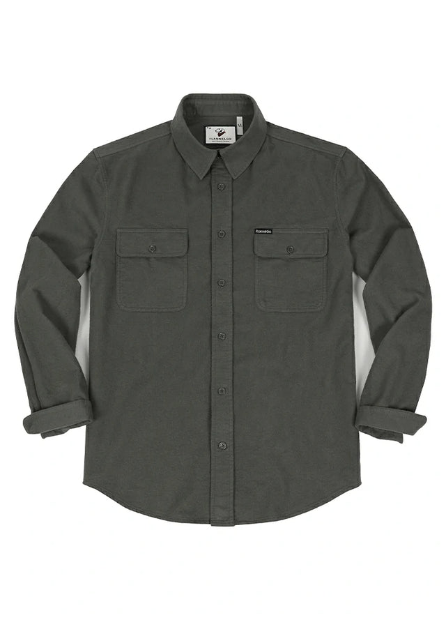 Men's Double Brushed CPO-Inspired Midweight Flannel Shirt