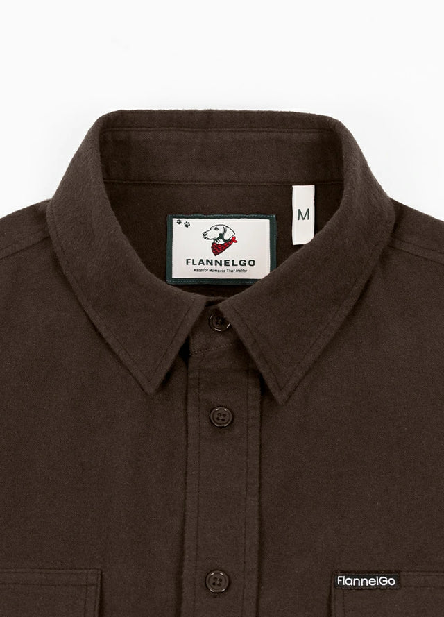 Men's Double Brushed CPO-Inspired Midweight Flannel Shirt