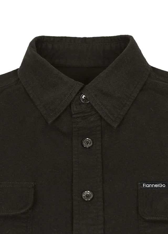 Men’s CPO-Inspired Midweight Flannel Shirt, Classic Workwear