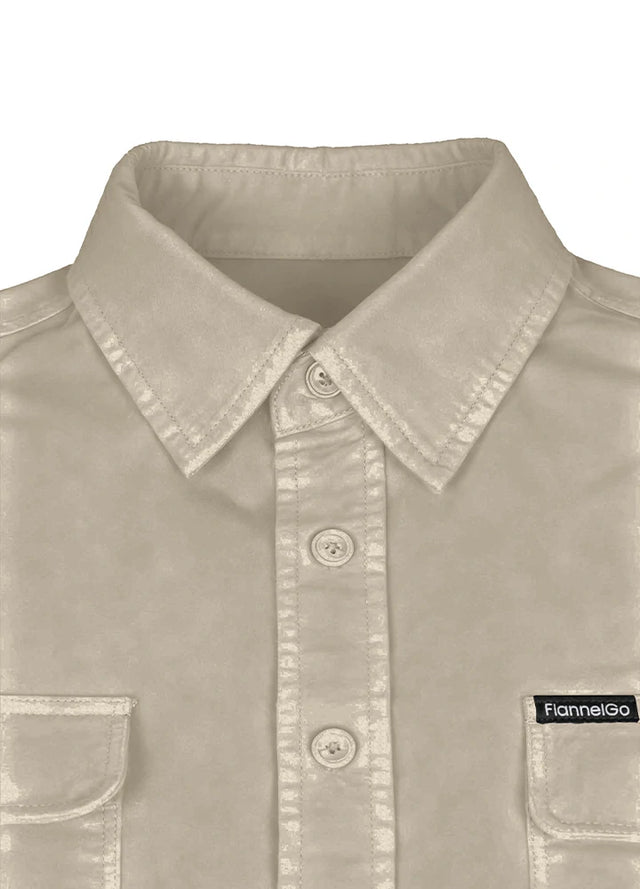 Men’s CPO-Inspired Midweight Flannel Shirt, Classic Workwear