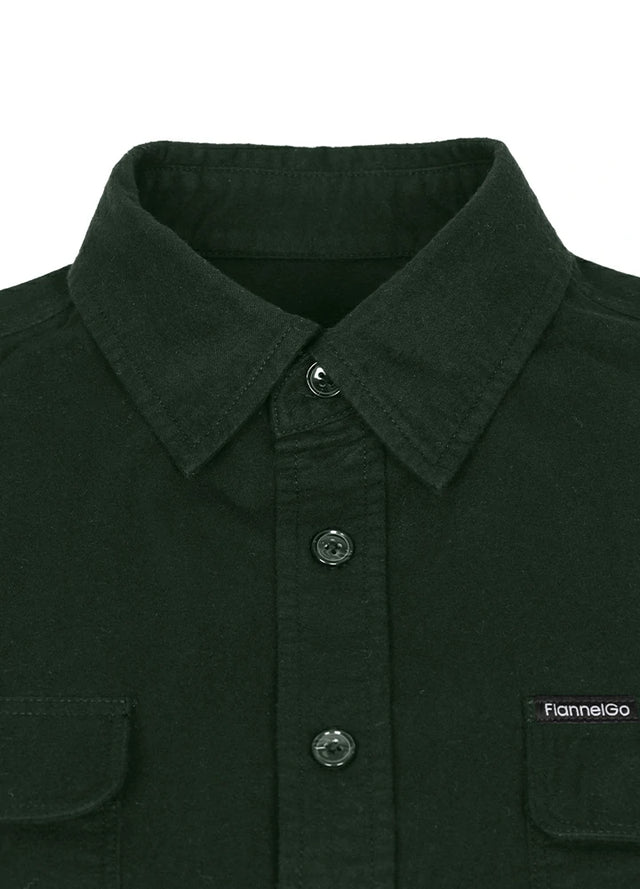 Men’s CPO-Inspired Midweight Flannel Shirt, Classic Workwear