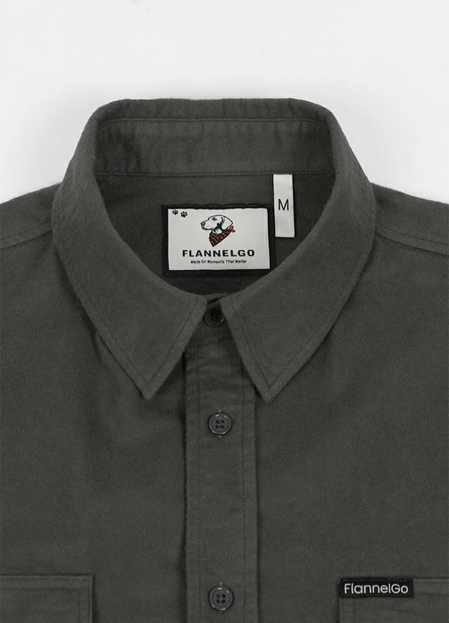 Men's Double Brushed CPO-Inspired Midweight Flannel Shirt