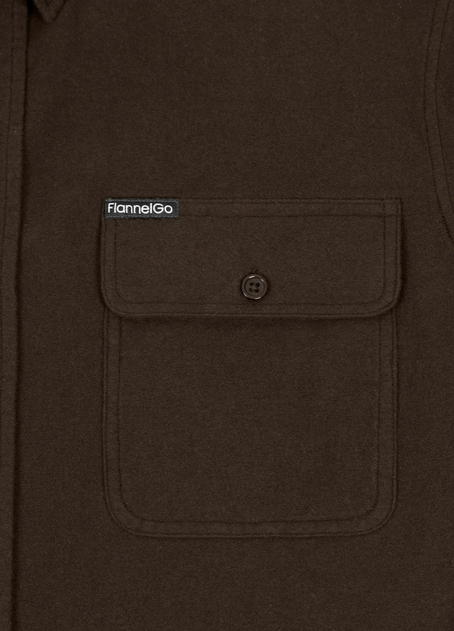 Men's Double Brushed CPO-Inspired Midweight Flannel Shirt