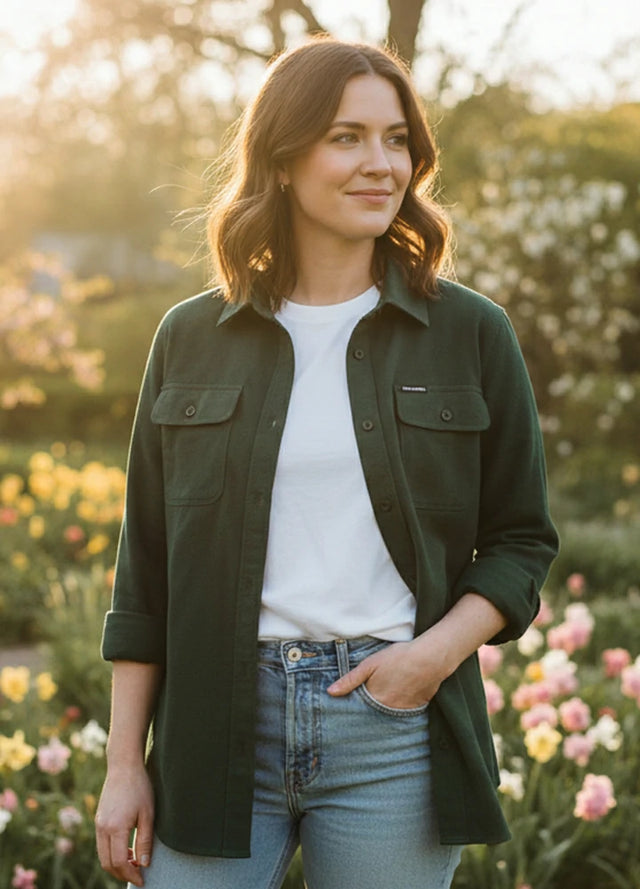 Women's Double Brushed Midweight Flannel Shirt