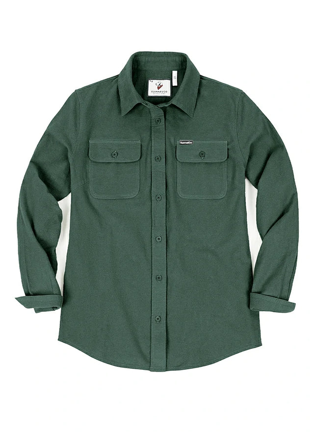 Women's Double Brushed Midweight Flannel Shirt