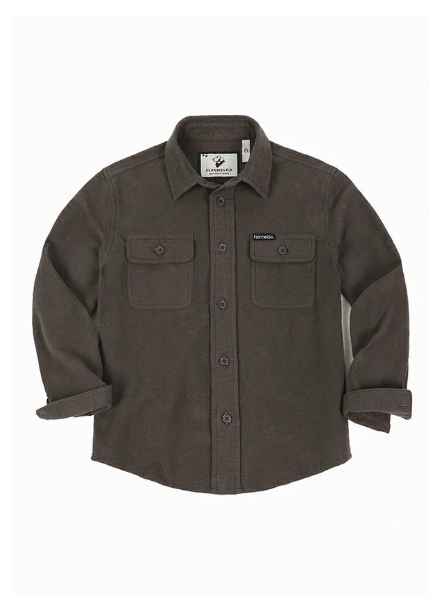 Kids CPO-Inspired Midweight Workwear Flannel Shirt