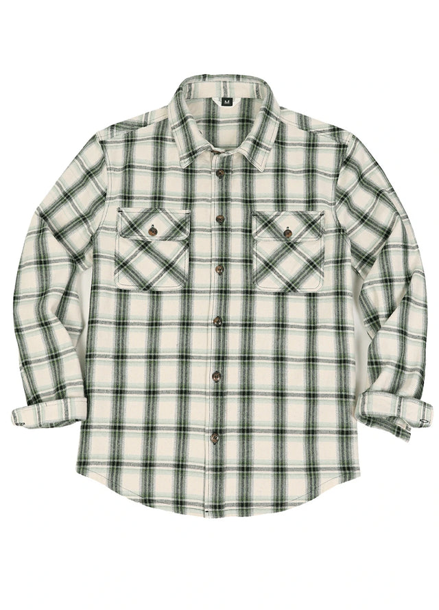 Men's Stalwart Heavyweight Flannel Shirts,10.6oz