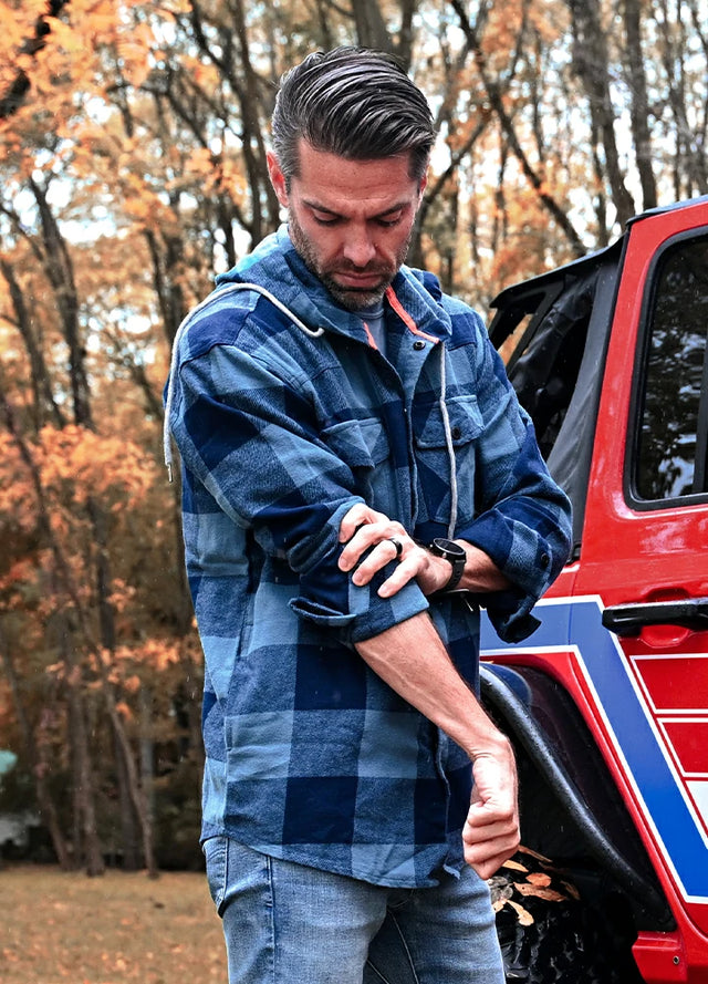 Schwerer Flanell-Kapuzenpullover für Herren, doppelt gebürstete 100 % Baumwolle, entspannte Passform