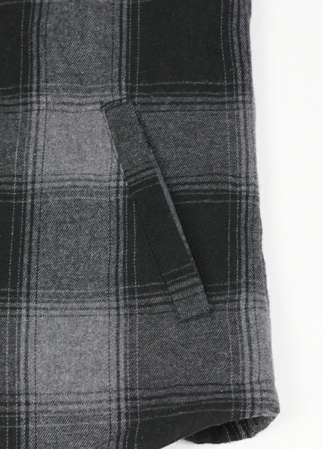 Women's Sherpa-Lined Flannel Jacket Full Zip Up Hooded Plaid Shirt